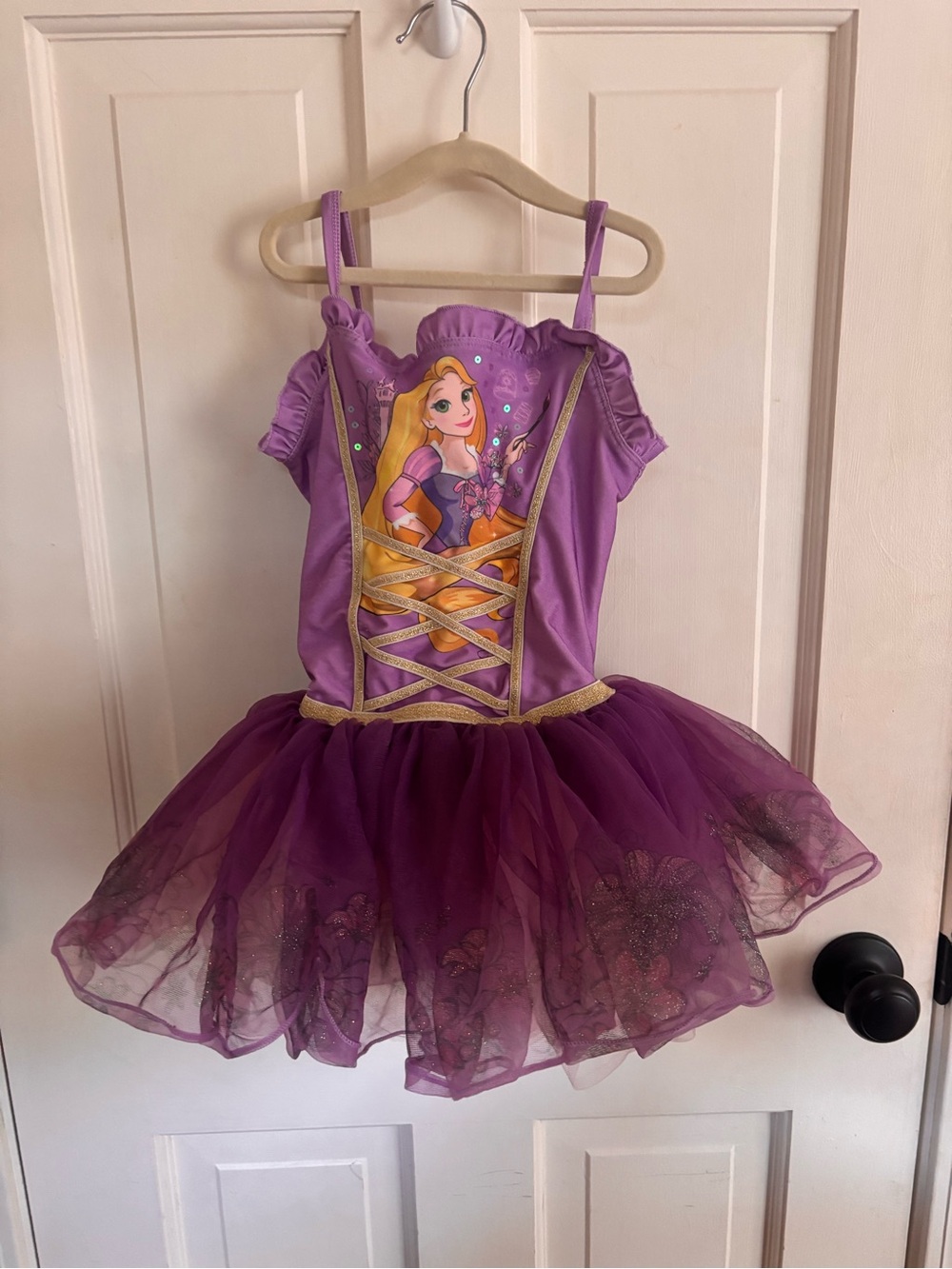 Purple Disney Princess Rapunzel- Tulle tutu Costume Dress - Kids Size 5
